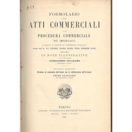 Formolario degli atti commerciali e di procedura commerciale