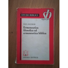 Ermeneutica filosofica ed ermeneutica biblica