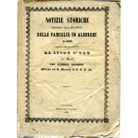 notizie storiche intorno alla riunione delle famiglie in alberghi in Genova