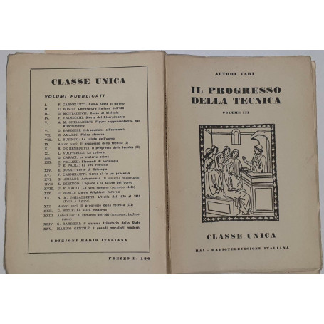 Il progresso della tecnica . Volume III
