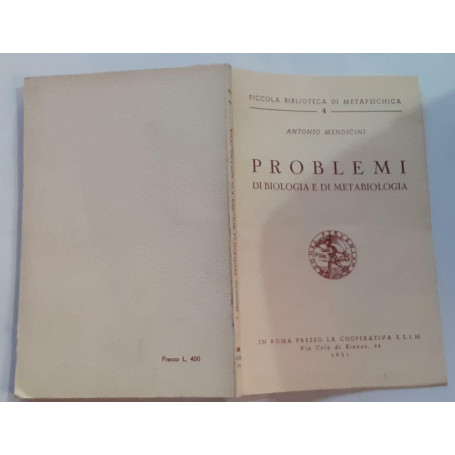 Problemi di biologia e di metabiologia