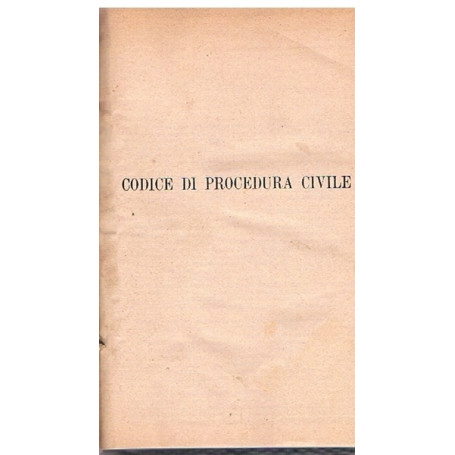 CODICE DI PROCEDURA CIVILE