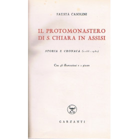 IL PROTOMONASTERO DI S. CHIARA IN ASSISI