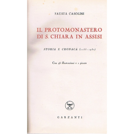 IL PROTOMONASTERO DI S. CHIARA IN ASSISI