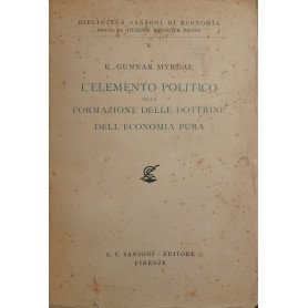 L'elemento politico nella formazione delle dottrine dell'economia pura