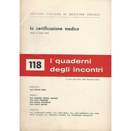 LA CERTIFICAZIONE MEDICA