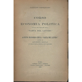 CORSO DI ECONOMIA POLITICA SVOLTO SUI PRINCIPI DELLA CARTA DEL LAVORO