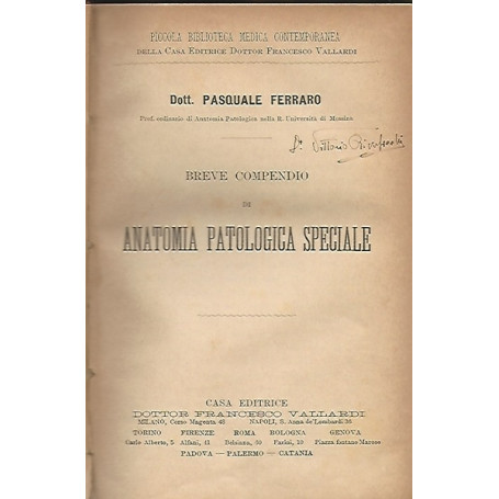 BREVE COMPENDIO DI ANATOMIA PATOLOGICA SPECIALE