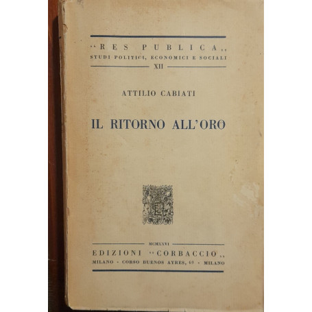 Il ritorno all'oro
