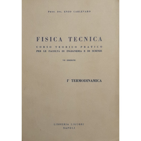 Fisica tecnica. I° termodinamica