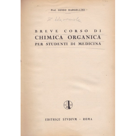 Breve corso di chimica organica per studenti di medicina
