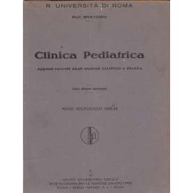 Clinica pediatrica (Appunti universitari dattiloscritti)