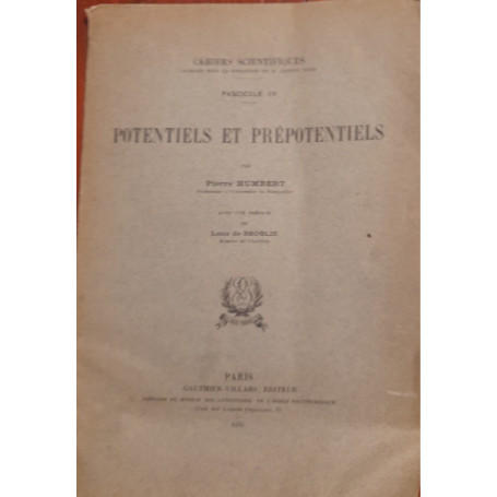 Potentiels et prépotentiels
