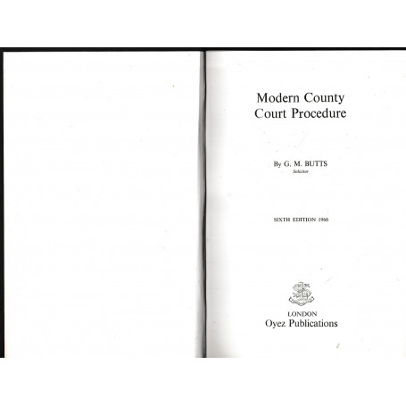 Modern County Court Procedure