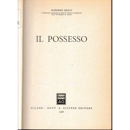 Il possesso