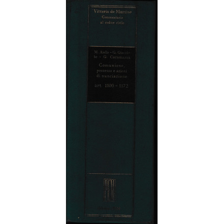 Comunione possesso e azioni di nunciazione. Art. 1100-1172.  Libro III - Della proprietà