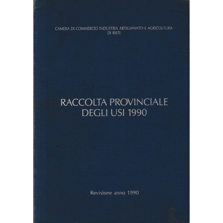 Raccolta provinciale degli usi 1990