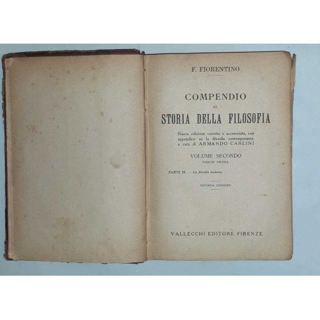 Compendio di storia della filosofia. Volume secondo