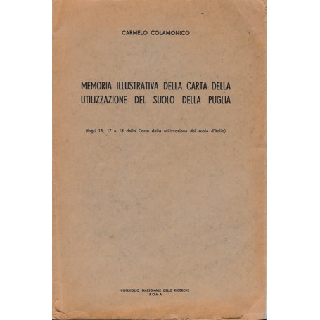 Memoria illustrativa della carta della utilizzazione del suolo della Puglia