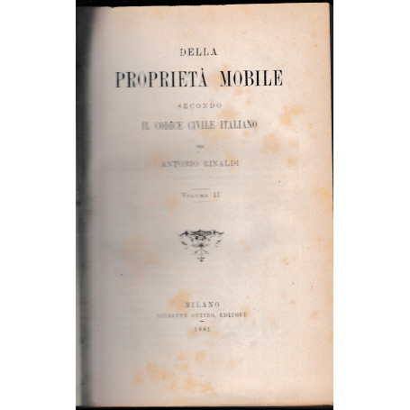 Della proprietà  mobile secondo il codice civile italiano