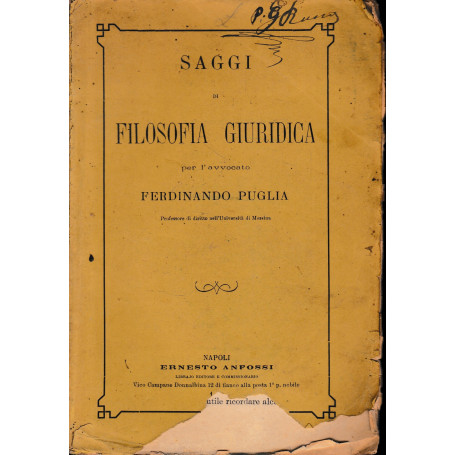 Saggi di filosofia giuridica