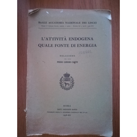 L'attività  endogena quale fonte di energia