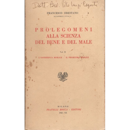 Prolegomeni alla scienza del bene e del male