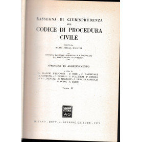 Rassegna di Giurisprudenza sul Codice di Procedura Civile. Appendice di aggiornamento. Tomo II