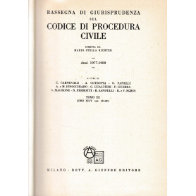 Rassegna Di Giurisprudenza Sul Codice Di Procedura Civile. Anni 1977-1980
