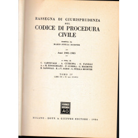 Rassegna Di Giurisprudenza Sul Codice Di Procedura Civile. Anni 1981-1985