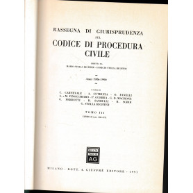 Rassegna di Giurisprudenza sul Codice di Procedura Civile. Anni 1986-1990