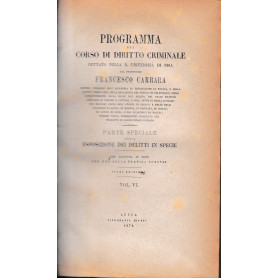 Programma del corso di diritto criminale