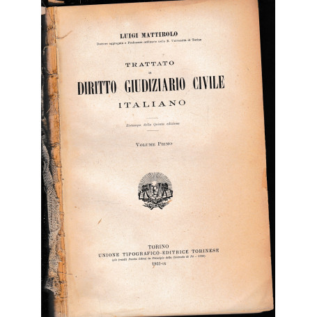 Trattato di Diritto Giudiziario Civile Italiano