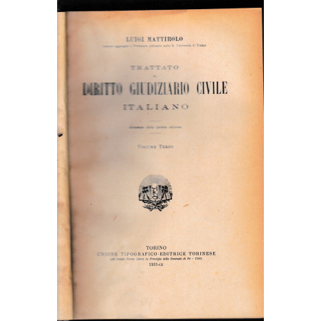 Trattato di Diritto Giudiziario Civile Italiano