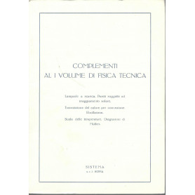 Complementi al I volume di fisica tecnica