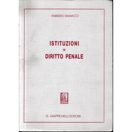 Istituzioni di Diritto Penale. Pià¹ libretto con nota di aggiornamento di n. 3 pagine.