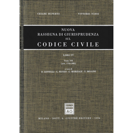 Nuova rassegna di giurisprudenza sul Codice civile. Artt. 1754-1881 (Vol. 4/7)