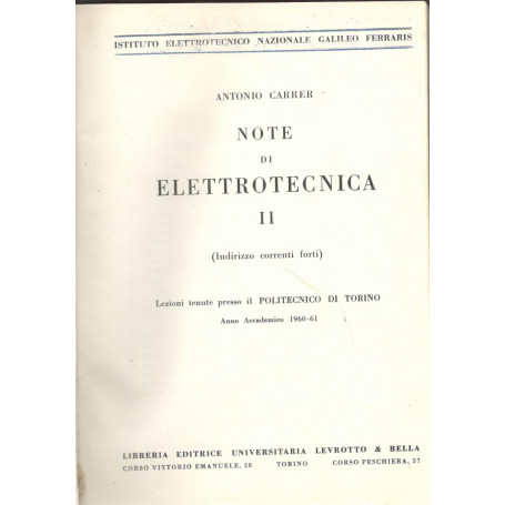Note di elettrotecnica II (indirizzo correnti forti)
