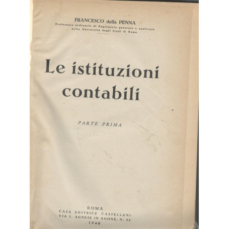 Le istituzioni contabili (parte prima)