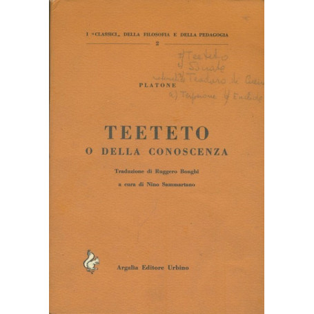 Teeteto o della conoscenza