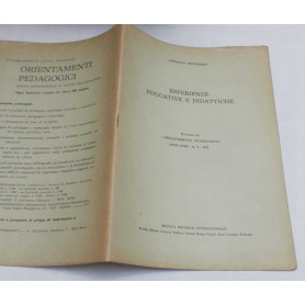 Esperienze educative e didattiche. Estratto "Orientamenti pedagogici" Anno XIX n. 2