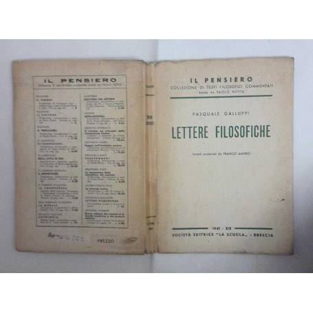 Lettere filosofiche. Estratti presentati da Franco Amerio