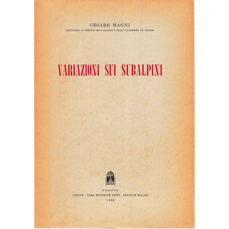 Variazioni sui subalpini