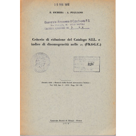 Criterio di riduzione del Catalogo S.I.L. e indice di disomogeneità  nelle (FK4-G.C.)