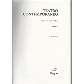 Teatro contemporaneo. Volume 2. Teatro italiano