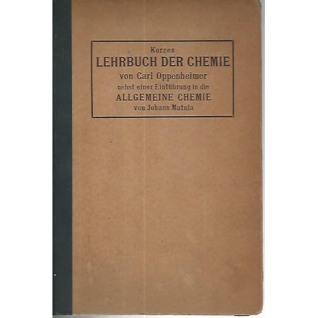 Kurzes Lehrbuch der chemie