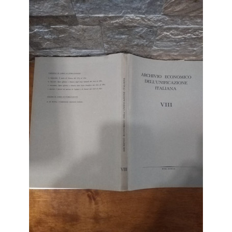 Archivio economico dell'unificazione italiana VIII