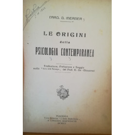 Le origini della psicologia contemporanea
