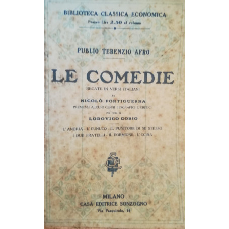 Le comedie recate in versi italiani da Nicolò Fortiguerra.