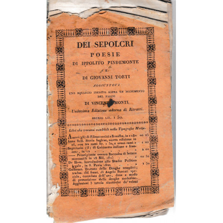Dei sepolcri. Poesie